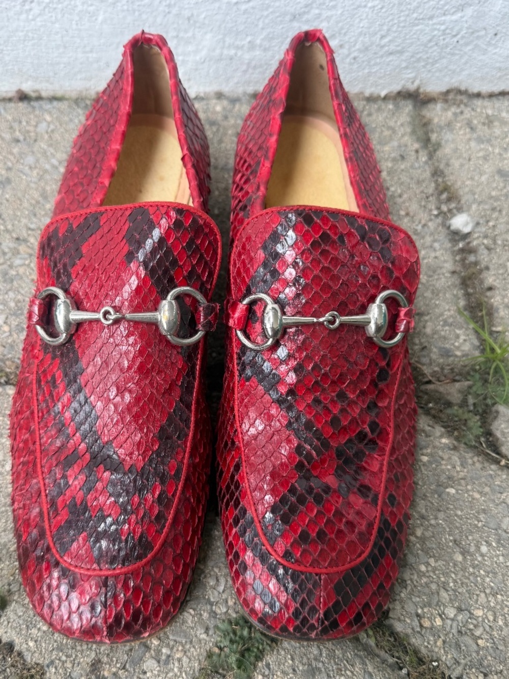 Vintage GUCCI snakeskin loafers - Picture 3 of 4